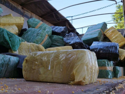 Carga de maconha apreendida MS-386 pesou quase sete toneladas