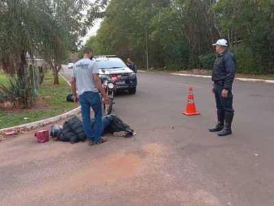 Acidente entre motos deixa feridos em Campo Grande