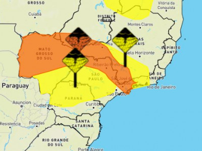Meteorologia renova alerta de tempestade com queda de granizo