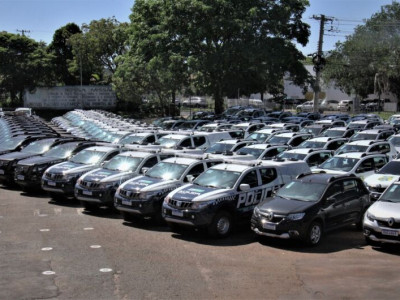 Polícias de MS recebem mais de 300 novas viaturas 
