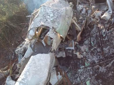 Helicóptero cai próximo a fronteira e deixa duas pessoas mortas