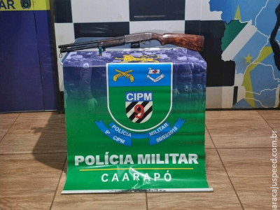 Homem é preso após golpear cunhado com espingarda