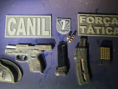 Polícia prende homem por ameaça, disparo e porte de arma de fogo