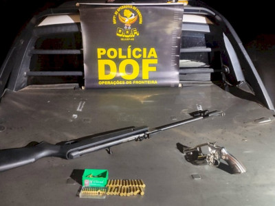 Armas de fogo e munições foram apreendidas pelo DOF