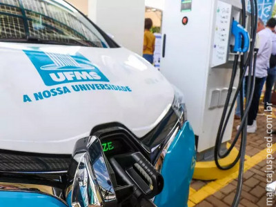 Ainda em fase de estudos, 1º eletroposto de MS é inaugurado 