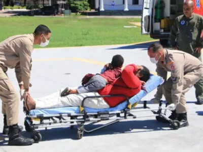 De helicóptero, mulher e idoso pantaneiros são resgatados