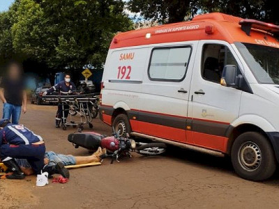 Homem cai de moto e fica gravemente ferido em Dourados