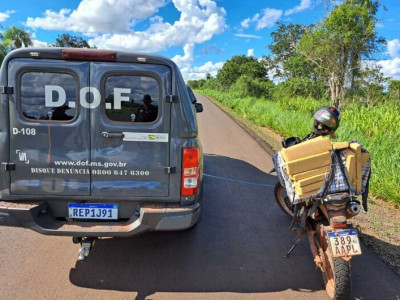 Homem é preso transportando 50kg de maconha em moto