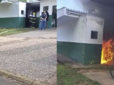 Homem mete fogo em posto de saúde de Bonito