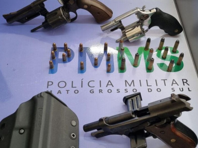 Polícia apreende três armas de fogo em bairro de Campo Grande 