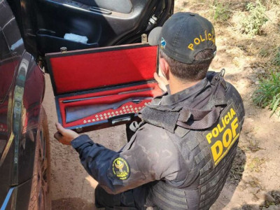 Homem é preso com espingarda e munições em rodovia estadual 