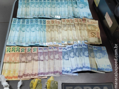 Polícia prende homem com drogas e quase R$ 3 mil em espécie