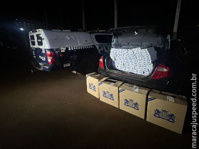 Maracaju: Polícia Militar apreende veículo carregado com cigarro contrabandeado na MS-162