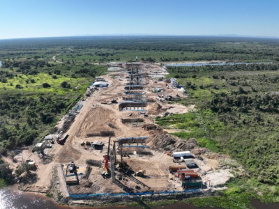 Obra da ponte da Rota Bioceânica avança no Brasil e Paraguai