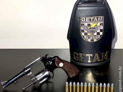 Polícia Militar apreende arma de fogo e munições em Itaporã