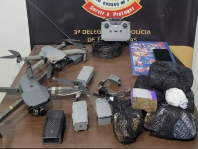 Três são presos por levarem drogas a presídio por meio de drone