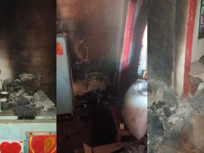 Casa pega fogo após morada acender incenso em Nova Andradina