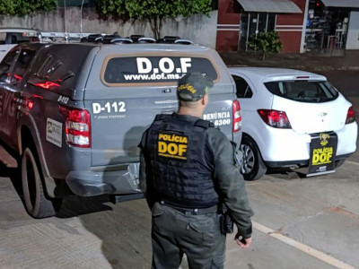 DOF apreende em Japorã veículo com registro criminal em Itapema