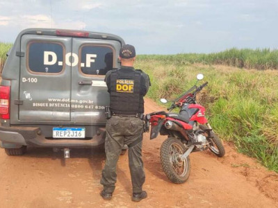 Motocicleta furtada em Juti é recuperada pelo DOF em Iguatemi 