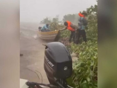Pescadores quase foram levados pela ventania no Pantanal