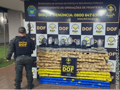 DOF apreende quase meia tonelada de drogas em terreno baldio em Dourados