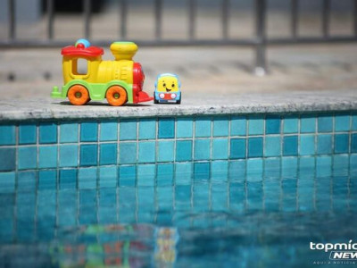Família resgata criança de piscina no Santa Mônica