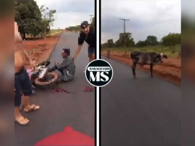 Homem morre após bater moto em vaca em Sidrolândia