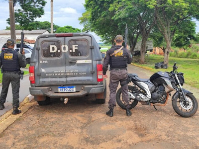 Jovem que furtou motocicleta em Naviraí é preso pelo DOF em Tacuru