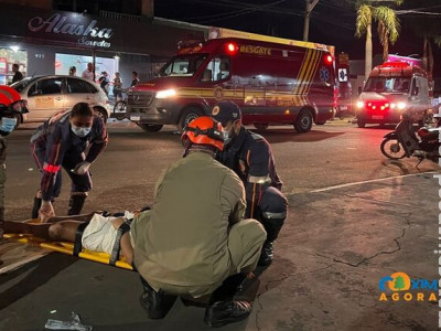Mulheres ficam feridas em acidente com motos em Coxim