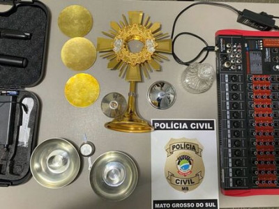 Ladrão é preso após furtar igreja em São Gabriel do Oeste