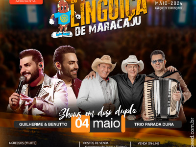 Festa da Linguiça de Maracaju 2024: Guilherme e Benuto confirmados para o Sábado (4)!