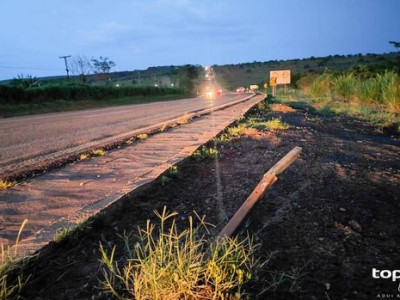 Idoso morre atropelado na MS-080, em Rochedo