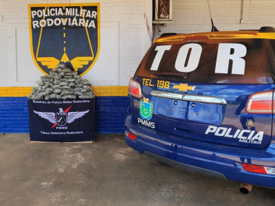 Polícia Rodoviária apreende entorpecente na região de fronteira 