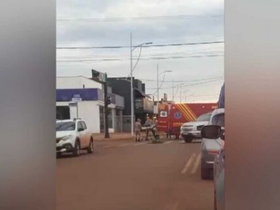 Colisão entre motos deixa mulher ferida em Rio Brilhante