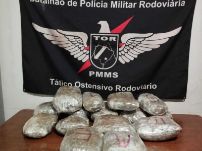Homem é preso transportando droga em taxi na MS-164