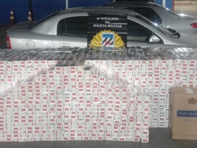 PM de Deodápolis apreende quase 5 mil caixas de cigarro