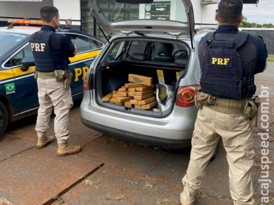 PRF apreende quase 50 kg de maconha e skunk em Caarapó