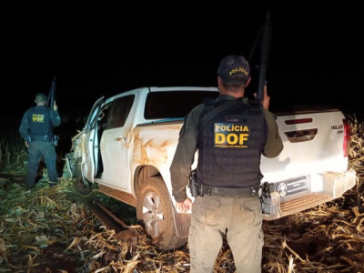 Caminhonete com placas falsas é apreendida na MS-164