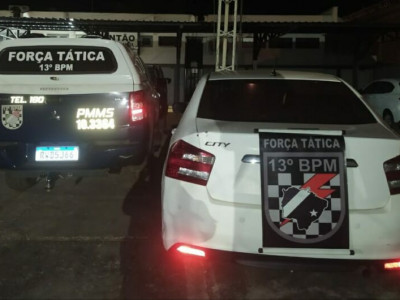 Veículo furtado no Estado de Goiás é recuperado em MS