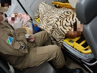 Bebê não espera e mãe tem parto em casa, em Aquidauana