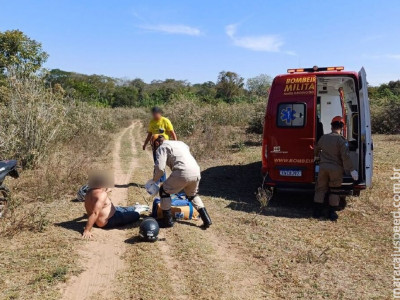 Homem sofre fratura em acidente na MS-170, em Aquidauana
