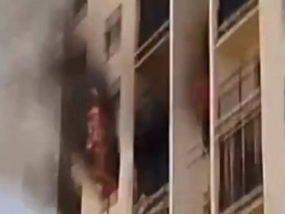 Casal e criança morrem ao pular de prédio em chamas em Goiás
