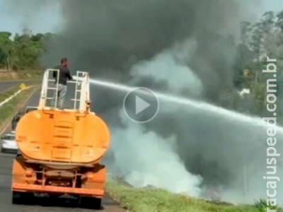 Panela de arroz no fogo provoca incêndio em vegetação