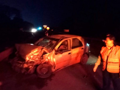 Motorista fica ferido em acidente na BR-262, em Corumbá