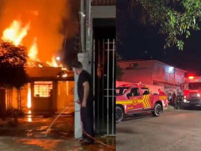 Incêndio destrói casa e família perde tudo no Amambaí 