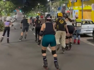 Rolê diferenciado: Galera do Patins toma conta da 14 de julhov