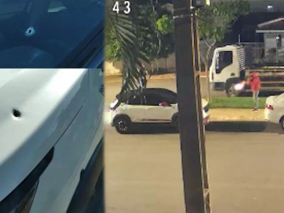 Carro de taxista é alvo de 10 tiros em Chapadão do Sul