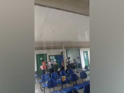 Policlínica é inundada durante temporal em Coxim