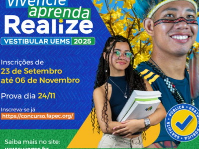 Vestibular UEMS 2025 encerra inscrições nesta quarta-feira