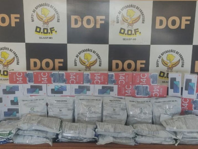 Polícia apreende celulares e agrotóxicos em van na MS-156